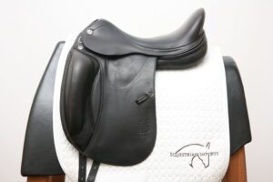 Used Prestige X-D1D K Zero Monoflap 17M Dressage Saddle SN: 07390115