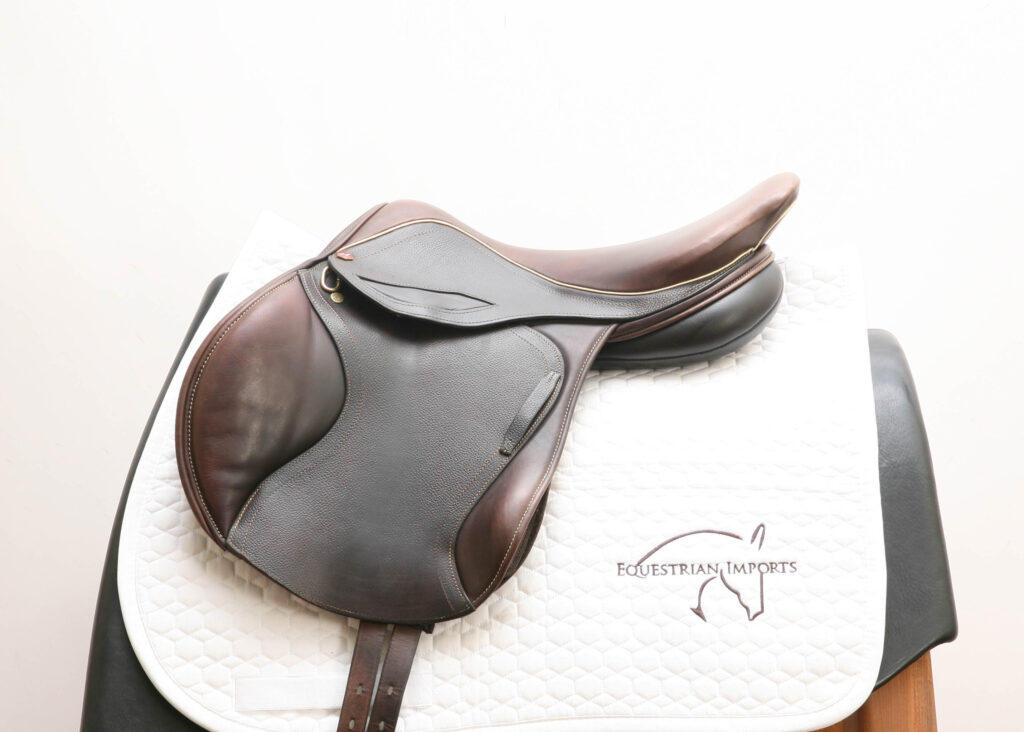 Albion Kontact Lite 16.5W Brown Jumping Saddle SN 112119 Inv 7013
