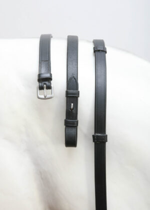 Dobert Classic Plain Leather Reins Black Inv 6181